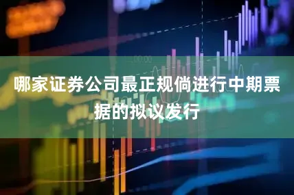 哪家证券公司最正规倘进行中期票据的拟议发行